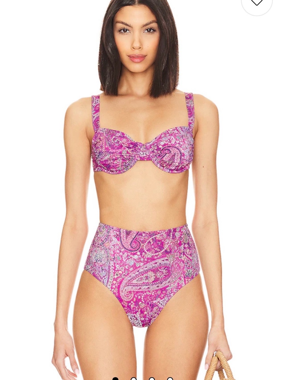 Cleobella Purple Paisley Bikini top